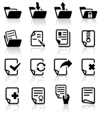Document vector icons set. EPS 10