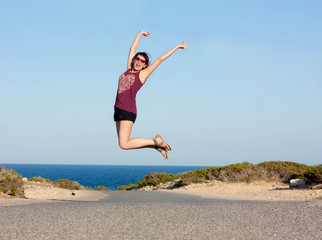 Obraz premium прыжок девушки