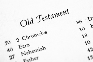 Holy Bible Old Testament table of contents