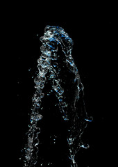 water splashes on a black background