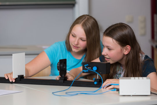 Versuch im Physik-Unterricht