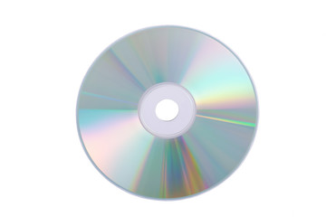 Silver DVD isolated on a white background - obrazy, fototapety, plakaty