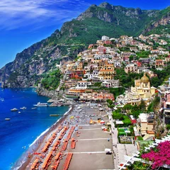 Printed roller blinds Positano beach, Amalfi Coast, Italy scenic Italy - Positano