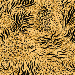 Tiger skin seamless pattern