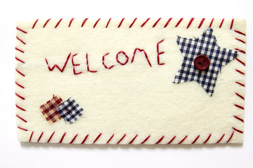 Obraz premium Sign velvet welcome