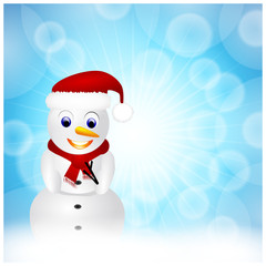 Schneemann im Sonnenlicht