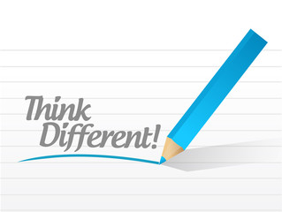 think different message illustration design