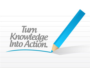 turn knowledge into action message illustration