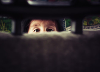 little kid in the car
