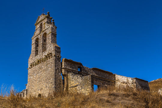 Ruins Of El Salvador Church In Mota Del Marques