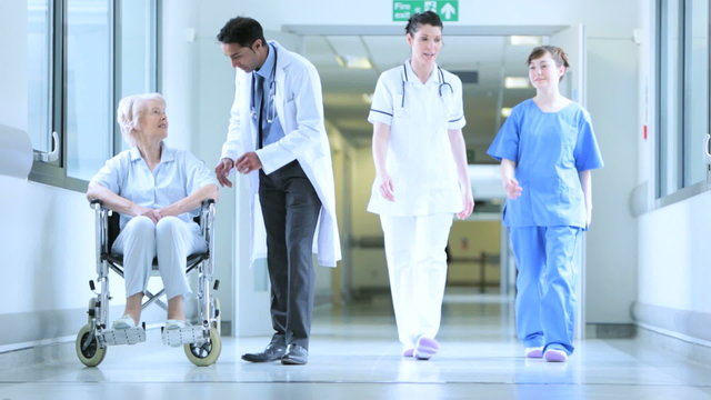 Hospital Patients Receiving Care Medical Staff