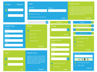 Web form with flat design