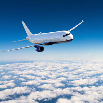 Fototapeta Airplane in the sky - Passenger Airliner / aircraft