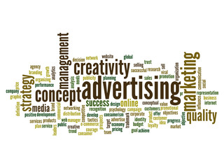 Conceptual advertising word cloud