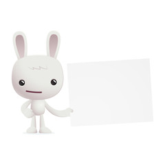 bunny in various poses for use in advertising, presentations,