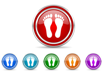 foot icon set