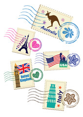 Landmarks stamps set