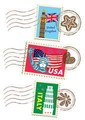 Landmarks stamps set
