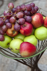 Fruit, pomme, raisin, automne, saison, frais, aliment