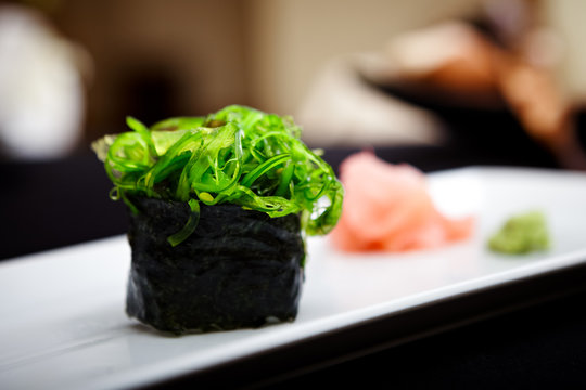 Sushi with seaweed