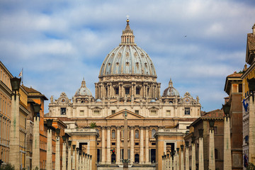 Fototapeta na wymiar view at St. Peter's Basilica in Rome, Italy