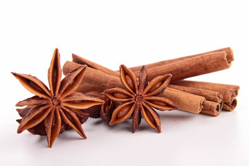 star anise and cinnamon