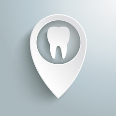 White Location Marker Tooth PiAd