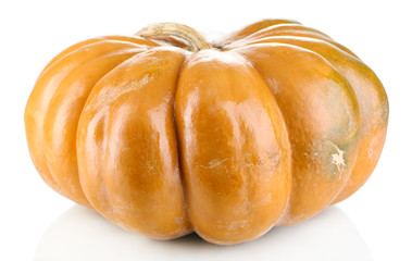 Ripe pumpkin isolated on white