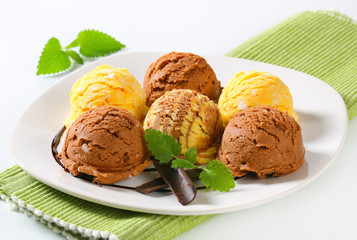 Scoops of ice cream