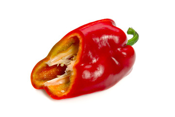 Red pepper cut in half