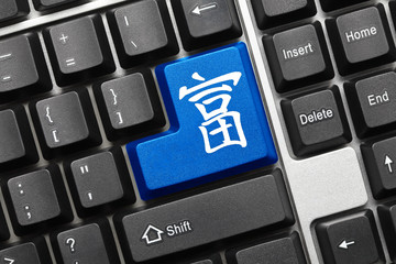 Conceptual keyboard - Hieroglyph (blue key)