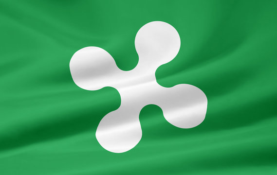 Flagge der Lombardei - Italien