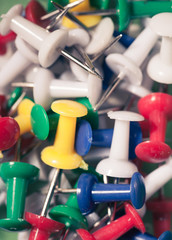 colorful push-pins