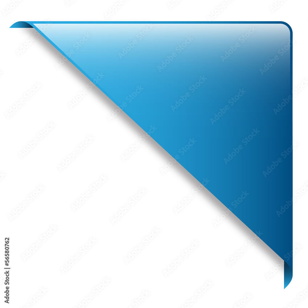 Wall mural blue ribbon (band website button icon label corner)