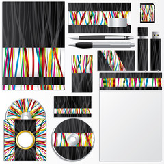 Business vector set with ribbons