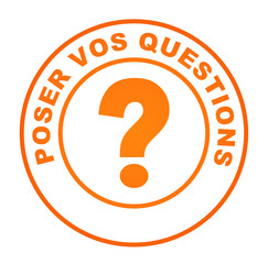 poser vos questions sur bouton web orange