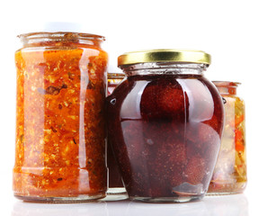 Preserved Vegetables On White Background