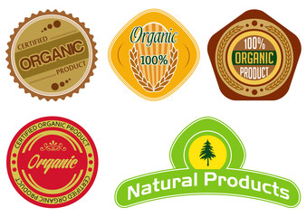 vector labels for organic products