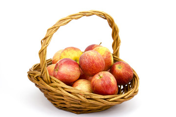fresh apples in a basket