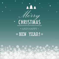 Christmas and New Year. Vector greeting card