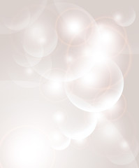 Abstract background with bubbles and light