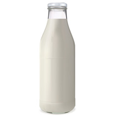 Bottle of milk isolated on white background - 56583561
