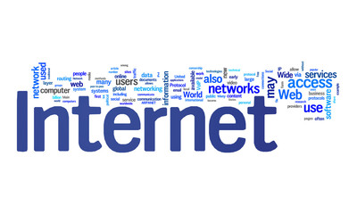 Obraz premium internet text cloud