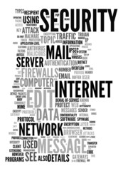 Obraz premium internet security text cloud