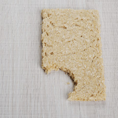 Pieces of toast and tomatoes