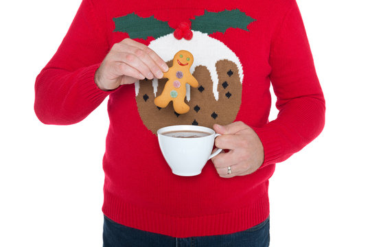 Christmas Jumper And Gingerbread Man.