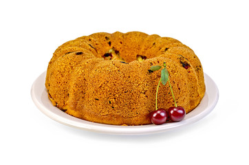 Cake with berries of cherry