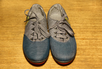 Denim tennis shoes