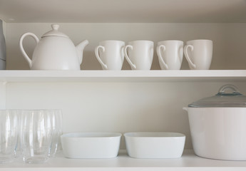 white kitchenware