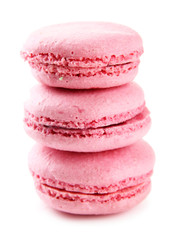 Gentle macaroons isolated on white